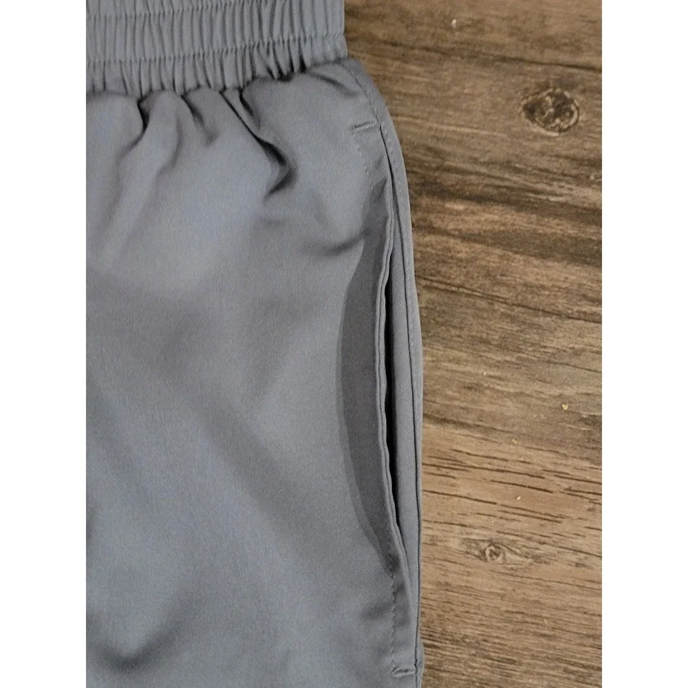 Varsity Spirit Grey Athletic Track Pants Elastic Waist Ankle Zip Joggers M‎